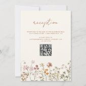 Invitation QR Code Fleur sauvage Baptême Jardin En Fleur (Dos)