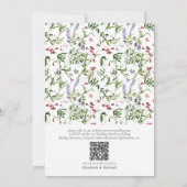 Invitation QR Code Fleur sauvage moderne Botanique Floral Mar (Dos)