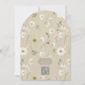 Invitation QR Code Floral Daisy Baby in Bloom Rustic Shower (Dos)