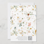 Invitation QR Code Floral Rose Wild & Onederday 1er anniversa (Dos)