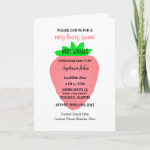 Invitation QR Code Fraise Bébé Baby shower fille Fille (Devant)