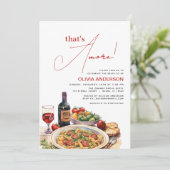 Invitation QR Code italien C'est Amore! Fête des mariées (Debout devant)