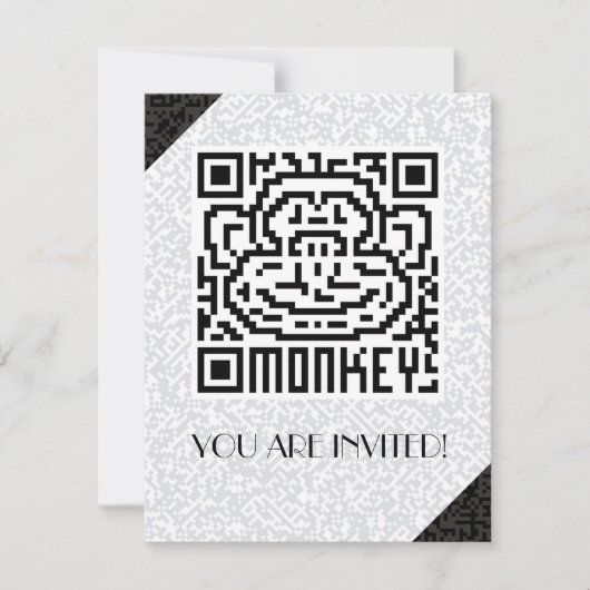 Invitation QR Code le singe (Devant)