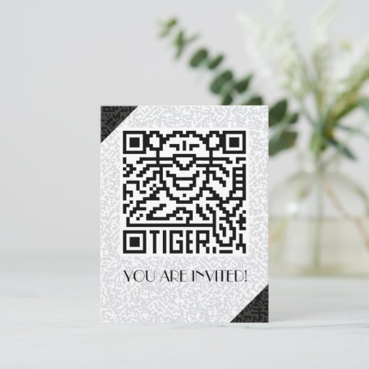 Invitation QR Code le tigre (Debout devant)