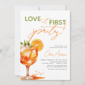 Invitation QR Code Love at First Spritz Orange Fête des marié (Devant)