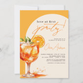 Invitation QR Code Love at First Spritz Orange Fête des marié (Devant)