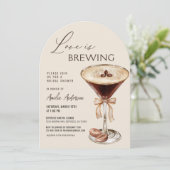 Invitation QR Code Love brasse Espresso Martini (Debout devant)