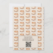 Invitation QR Code Love brasse la Fête des mariées de café (Dos)