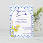 Invitation QR Code Love & Limoncello Fête des mariées italien (Debout devant)