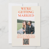 Invitation QR Code Moderne coloré main tiré Mariage rétro (Dos)