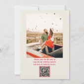 Invitation QR Code Moderne Whimsical Retro Mariage photo amus (Dos)