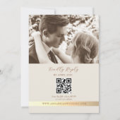Invitation QR Code Neutral Wildflower Photo Wedding (Dos)