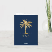 Invitation QR Code Palm Tree Passport Style Wedding (Dos)