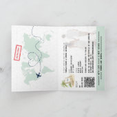 Invitation QR Code Passeport Mexico Beach Mariage Destination (Intérieur)
