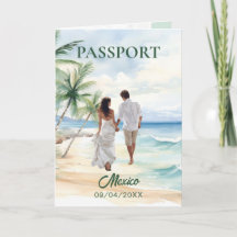 QR Code Passeport Mexico Beach Mariage Destination