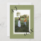 Invitation QR Code personnalisé avec photo encadrée Monogram  (Dos)