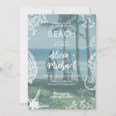 Invitation QR CODE personnalisé photo collage été mariage pla (Devant)