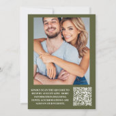 Invitation QR Code Photo Boho Fleur sauvage Mariage botanique (Dos)