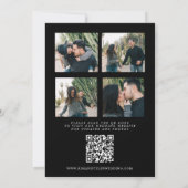 Invitation QR CODE photo collage mariage de typographie moder (Dos)