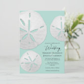 Invitation QR Code Photo Mer Verre Sable Dollars Plage (Debout devant)