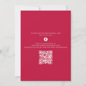 Invitation QR Code pour une Fête de Mariage Floral (Dos)