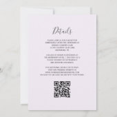Invitation QR Code Purple Gold Agate Mariage Lavender (Dos)