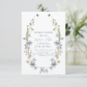 Invitation QR Code quelque chose de bleu avant de faire Fête  (Debout devant)