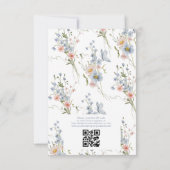 Invitation QR Code quelque chose de bleu avant de faire Fête  (Dos)