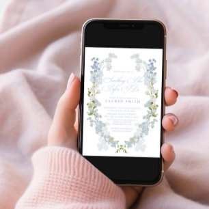 Invitation QR Code quelque chose de bleu avant de faire Fête 