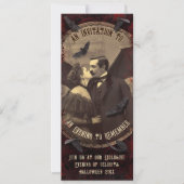 Invitation QR Code Romantique Vintage Vampire Dracula Hallowe (Devant)