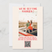 Invitation QR Code rouge main tiré Scribble Mariage irky (Dos)