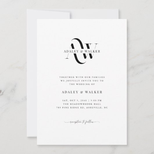 Invitation QR Code RSVP Monogram Rustic Sunset Photo Mariage (Devant)