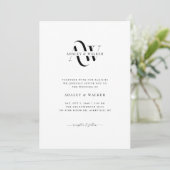 Invitation QR Code RSVP Monogram Rustic Sunset Photo Mariage (Debout devant)