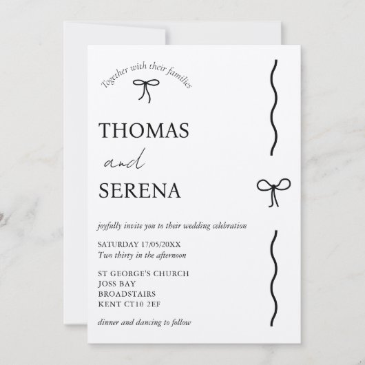 Invitation QR Code Rustic Kraft (modifiable) Budget Bow Maria (Devant)