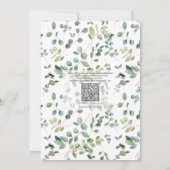 Invitation QR Code Sage Green Eucalyptus Watercolor Mariage (Dos)