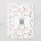 Invitation QR Code Save the Date Elegant Wildflower Floral (Dos)