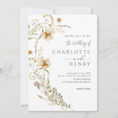 Invitation QR Code Simple Fleur sauvage Garden Wedding (Devant)