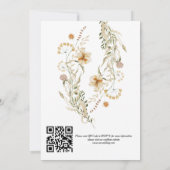Invitation QR Code Simple Fleur sauvage Garden Wedding (Dos)