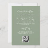 Invitation QR Code tout en un Fleur sauvage bébé dans une dou (Dos)