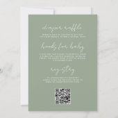 Invitation QR Code tout en un Fleur sauvage bébé dans une dou (Dos)