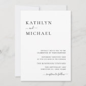 Invitation QR Code Tout en un moderne Typographie Mariage chi (Devant)