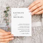 Invitation QR Code Tout en un moderne Typographie Mariage chi