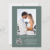 Invitation QR Code Tropical Monstera Orchidées Monogramme Pho (Dos)