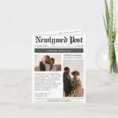 Invitation QR Code Wedding Details Newspaper Wedding (Devant)