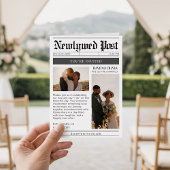 Invitation QR Code Wedding Details Newspaper Wedding