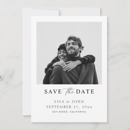 Invitation Qr Code Wedding Save the Date Photo  (Devant)