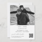 Invitation Qr Code Wedding Save the Date Photo  (Dos)