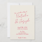 Invitation QR Code Whimsical Mariage rétro amusant écrit à la (Devant)