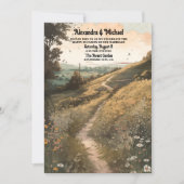 Invitation QR Code Whimsical Rustic Fleur sauvage Meadow Mari (Devant)