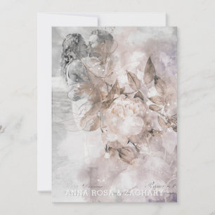 Invitation *~* QR Ephemera AR26 RSVP PHOTO Vintage - Mariage